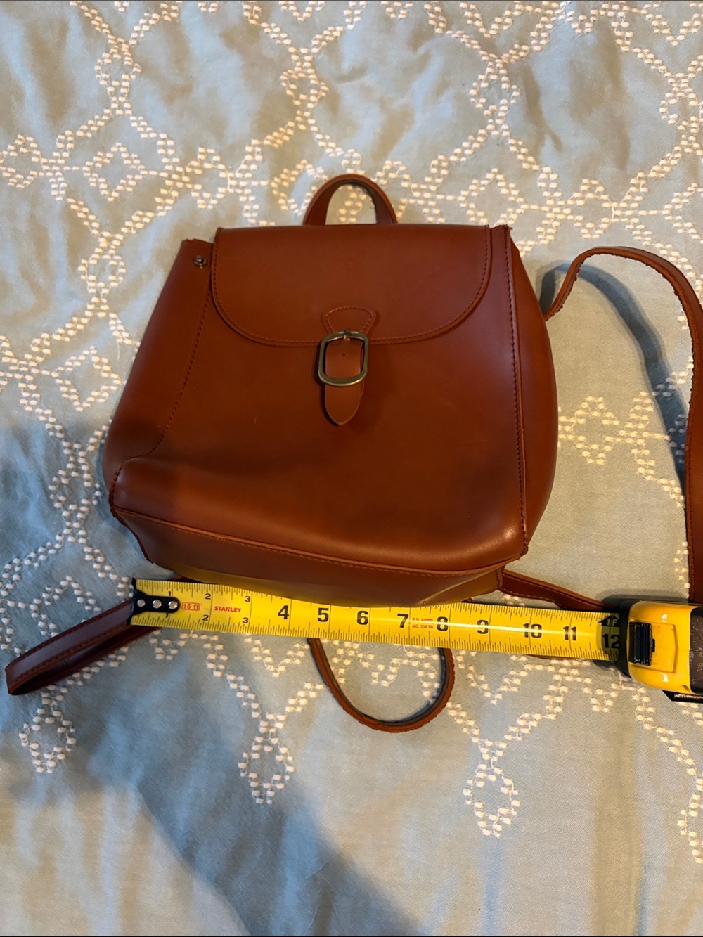 Faux leather mini backpack - Picture 7 of 8